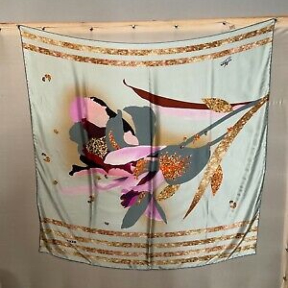 Aker 100% Charmeuse Silk scarf 90x90 cm./ 35x35 in